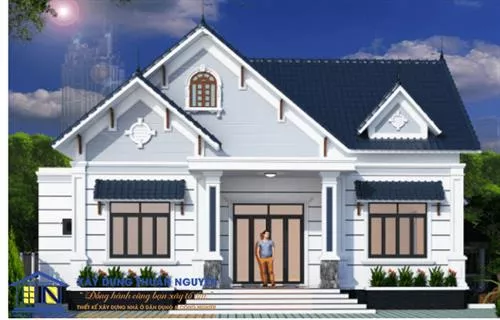 THIẾT KẾ MẪU NHÀ MÁI THÁI 1 TẦNG 3 PHÒNG NGỦ DIỆN TÍCH 140M2 TẠI PHAN THIẾT