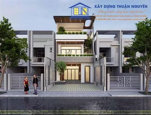 MẪU THIẾT KẾ  XÂY DỰNG NHÀ 3 TẦNG 6x11m MÁI BẰNG HIỆN ĐẠI TẠI PHAN THIẾT