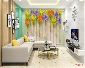 Công Ty TNHH Tư vấn Thiết Kế Xây Dựng Thuận Nguyên - Rèm Vải Sáo Ngang In Tranh 3D